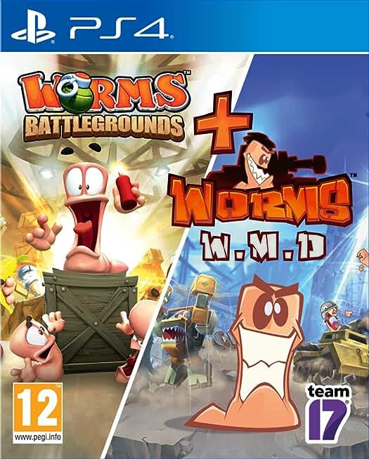 Worms Battlegrounds & Worms WMD Double Pack PS4